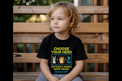 Choose Your Hero – Sensory Friendly Kids T-Shirt