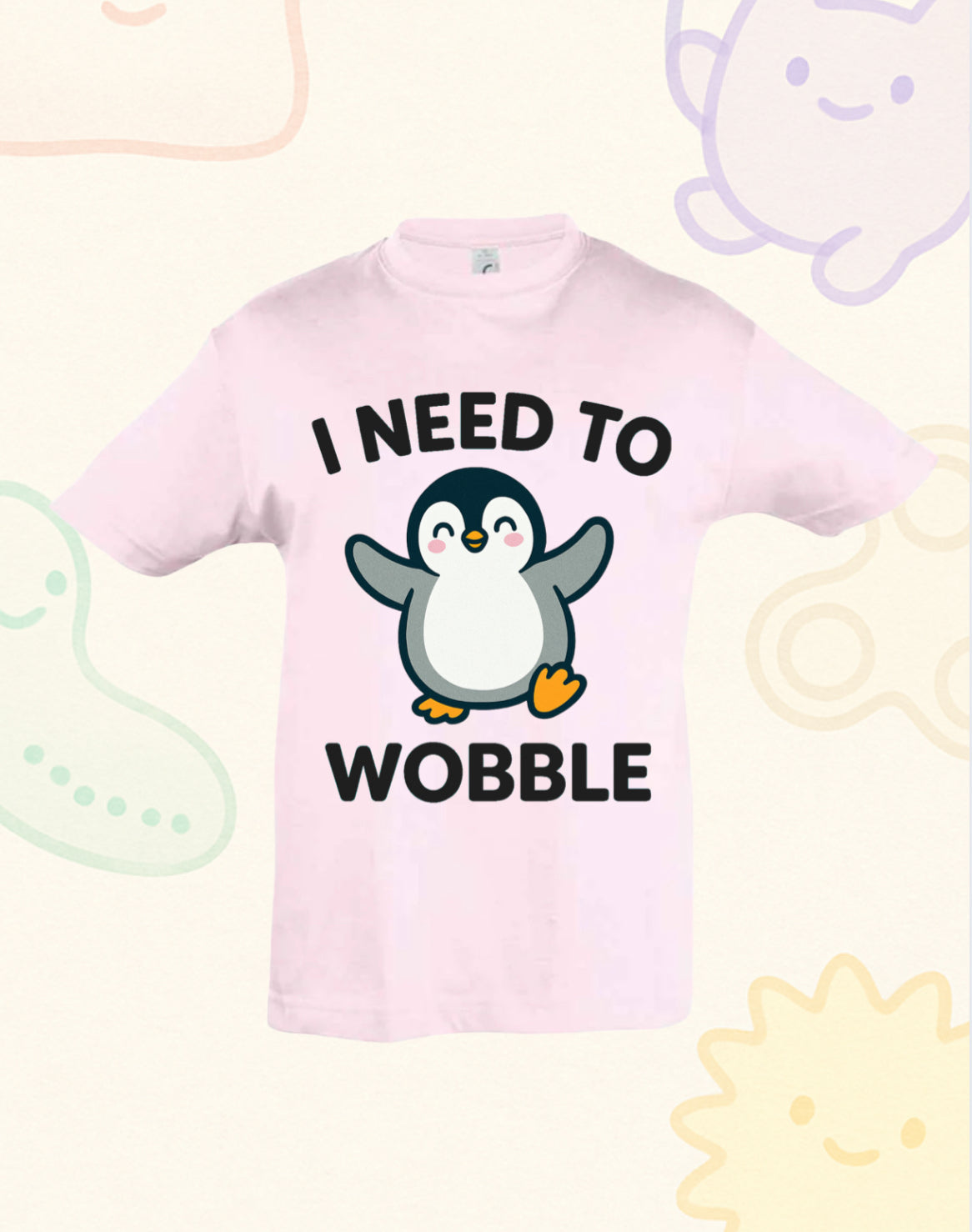 I Need to Wobble – Sensory Squad T-Shirt (featuring Wobble the Penguin)