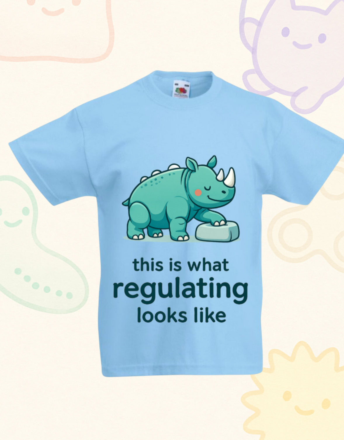 This is What Regulating Looks Like – Sensory Squad T-Shirt (featuring Rocky the Rhino)