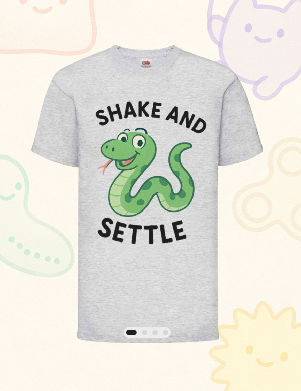 “Shake and Settle” – Sensory Squad T-Shirt (Featuring Shakey Snakey)