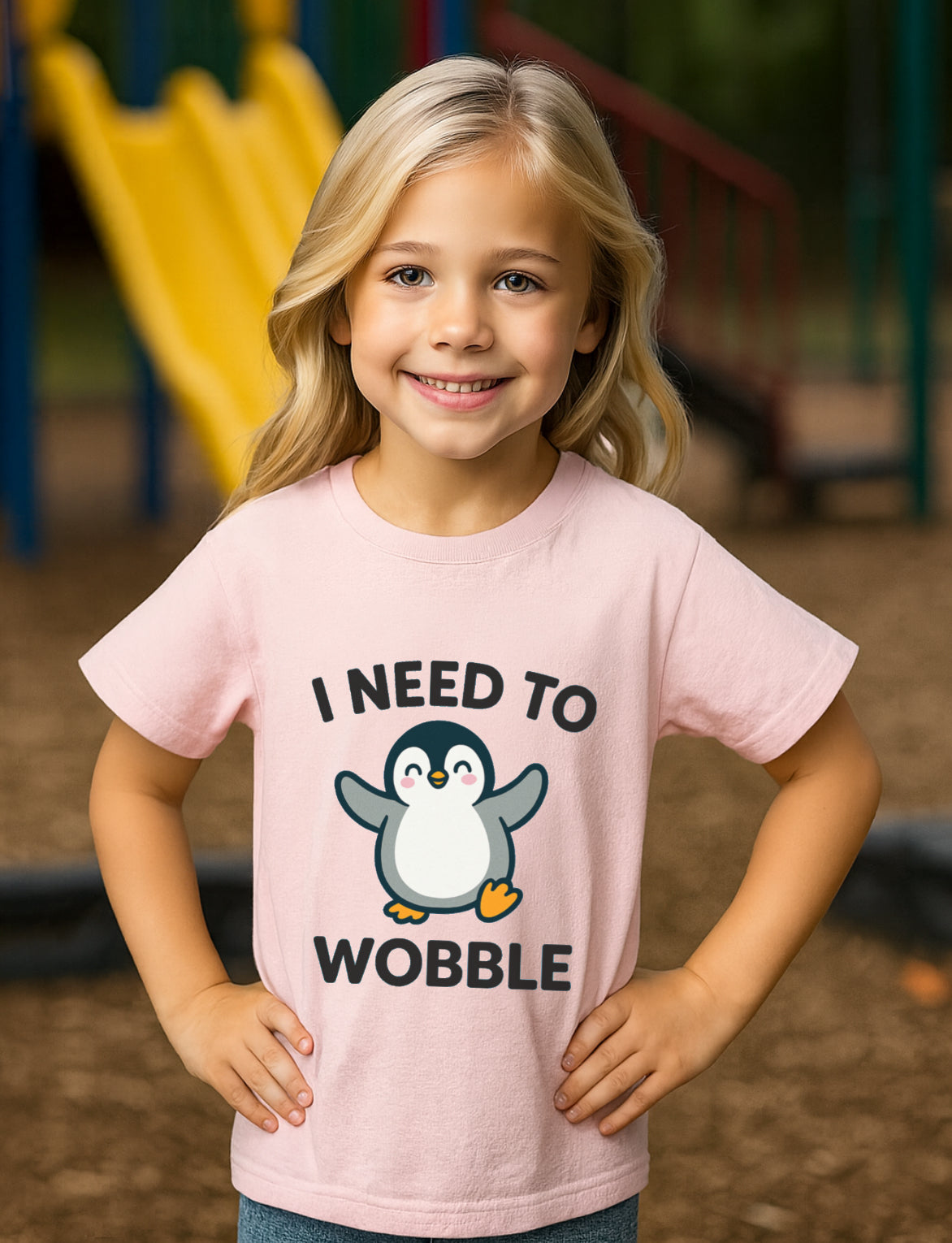 I Need to Wobble – Sensory Squad T-Shirt (featuring Wobble the Penguin)