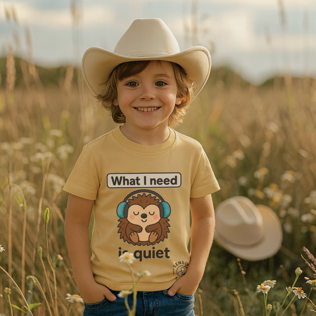 ‘What I Need is Quiet’ Logo Sensory Squad T Shirt