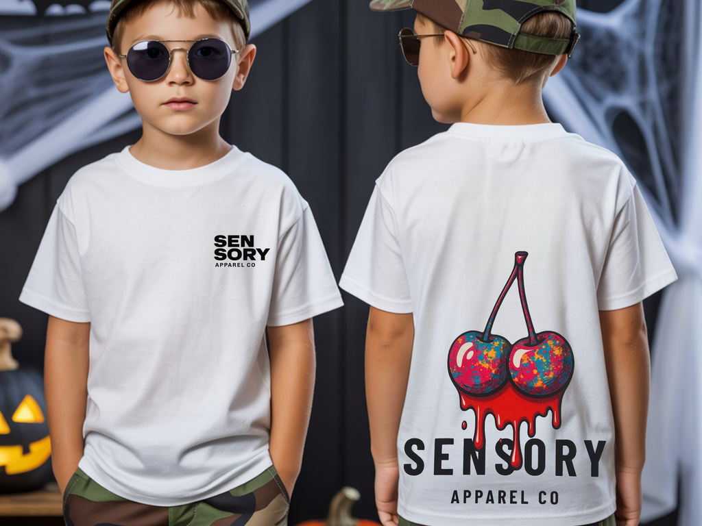 Cherry Drip Tee – White
