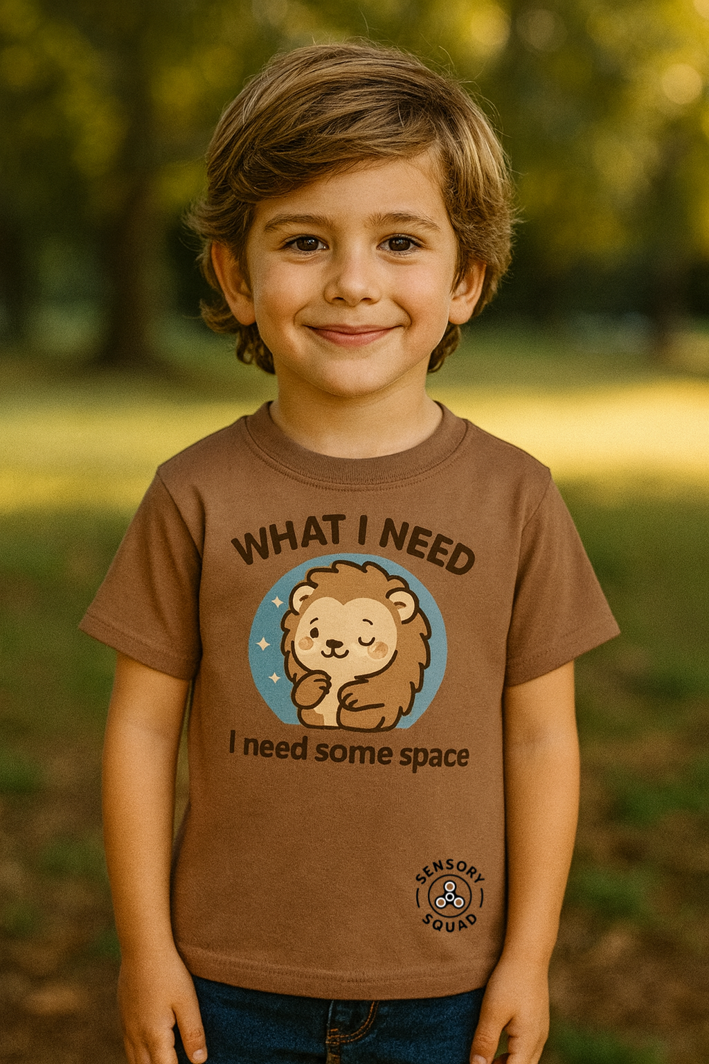“What I Need Is Some Space” – Sensory Squad T-Shirt (Featuring Hula the Hedgehog)