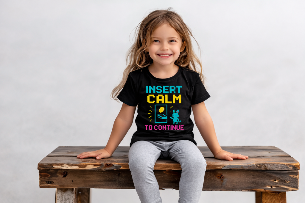 Insert Calm to Continue – Sensory Friendly Kids T-Shirt
