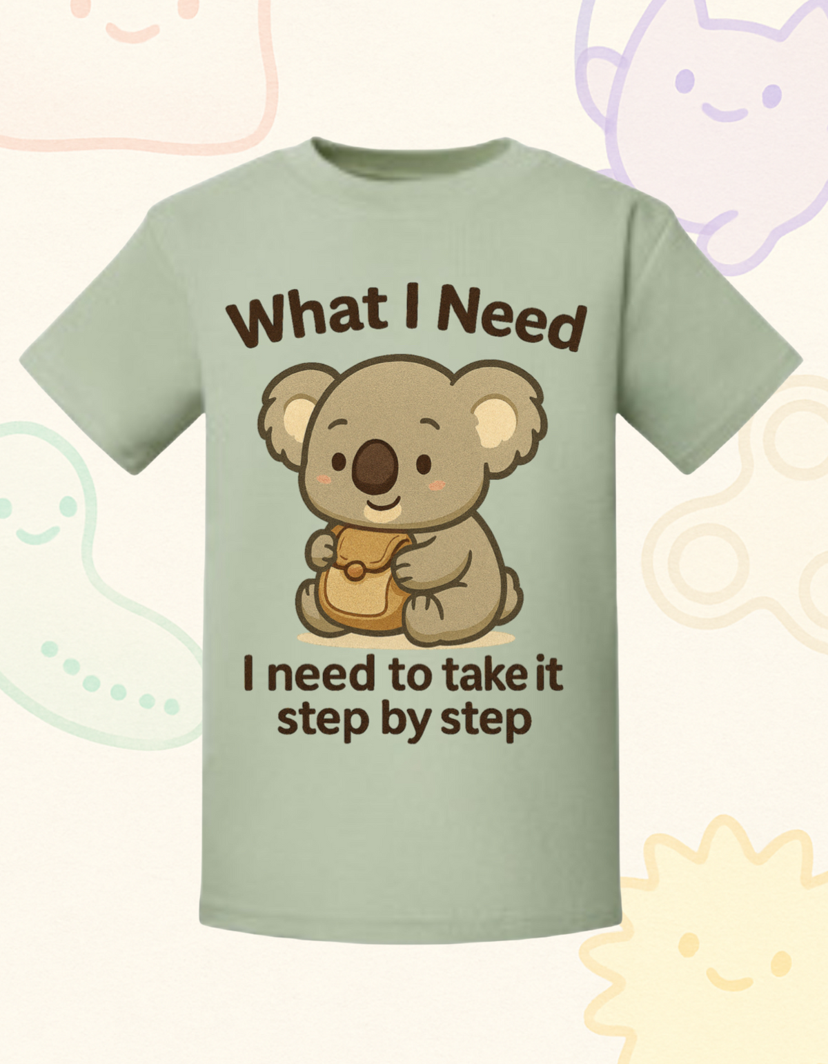 “What I Need Is to Take It Step by Step” – Sensory Squad T-Shirt (Featuring Kyle Koala)